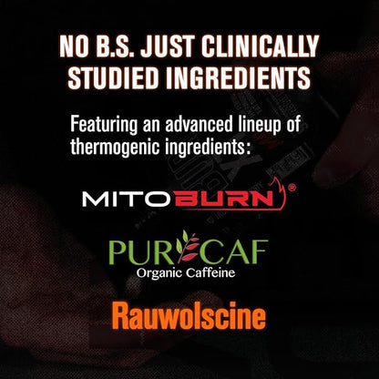 Jacked Factory Burn-XT Max - High-Performance Thermogenic Fat Burner & Appetite Suppressant for Weight Loss w/PurCaf Organic Caffeine, MitoBurn, Green Tea, Acetyl L Carnitine & More - 90 Capsules