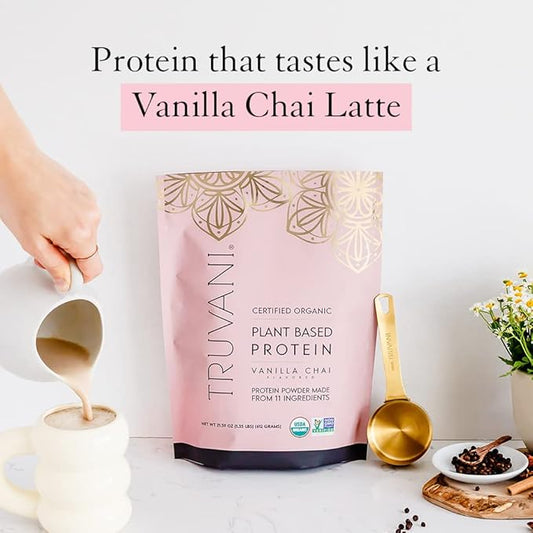 Truvani Vegan Pea Protein Powder 20g Organic 20 Servings