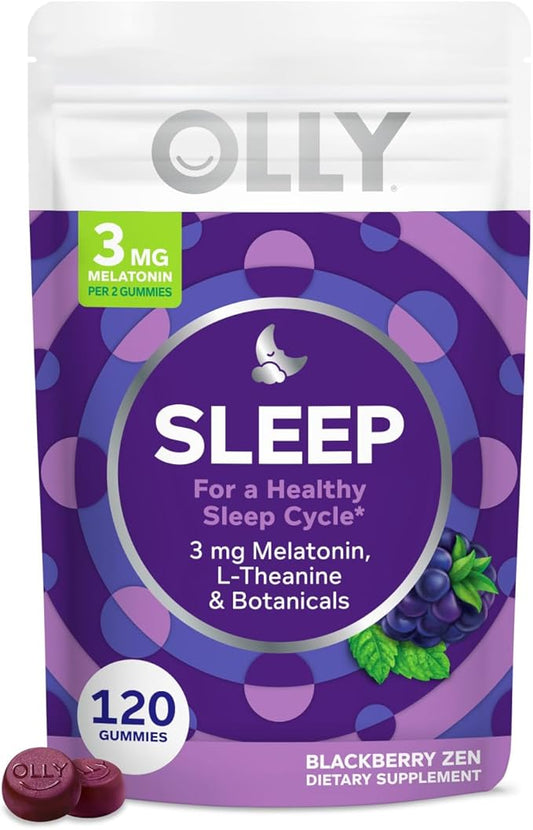 OLLY Sleep Gummy, 3 mg Melatonin, 60 Day 120 Count
