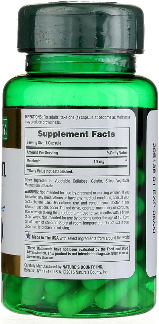 Nature's Bounty Melatonin 10mg Capsules, 60 4)