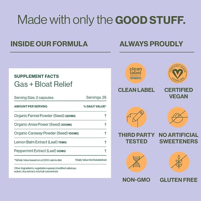 Hilma Natural Gas & Bloating Relief 50 Vegan