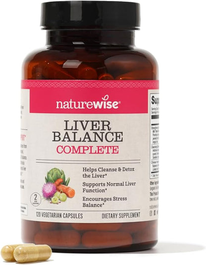 NatureWise Liver Detox Cleanse Supplement (60 (120 Veg