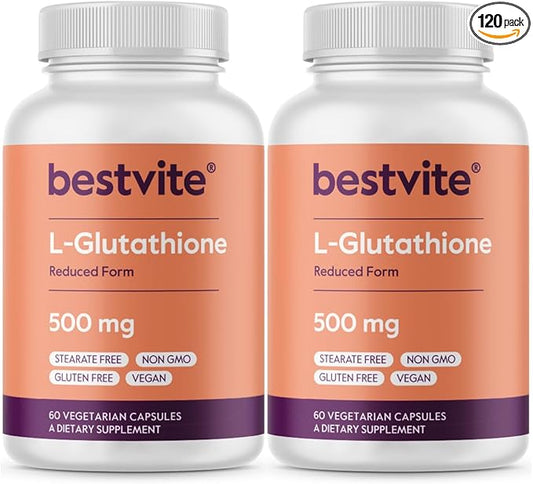 L-Glutathione 500mg (120 Vegetarian Capsules) (60 2) -