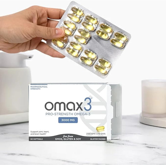 Omax3 Professional Strength Ultra-Pure Omega-3 Fish Oil 1000 mg 60 Softgel