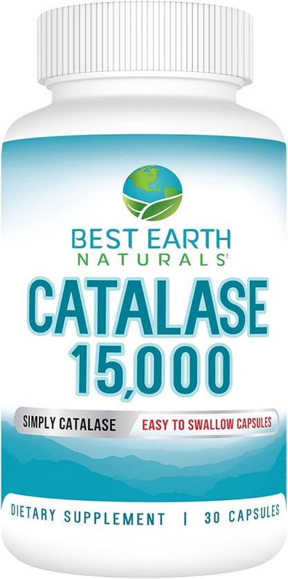 Best Earth Naturals Catalase Supplement 15,000 - Hair Supplements for Strong Hair - 30-Day Supply