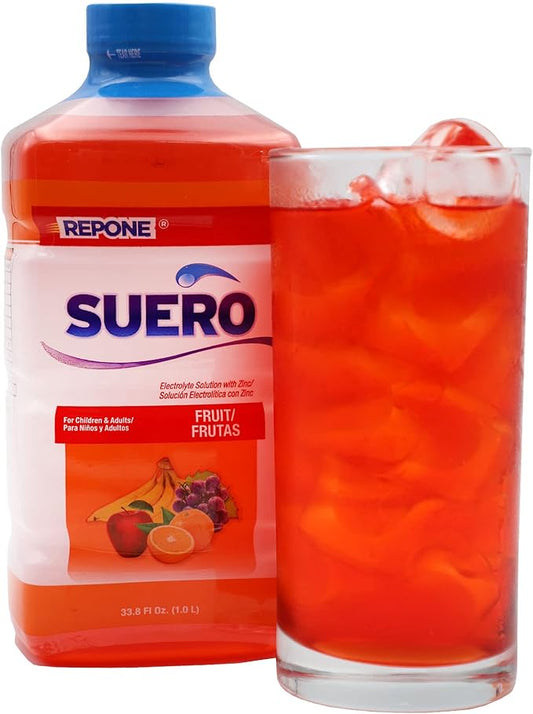 SUERO Electrolyte Solution with Zinc, Rehydrates, Restores Minerals and Nutrients, Strawberry Flavor, 33.8 Fl Oz (Pack of 2)