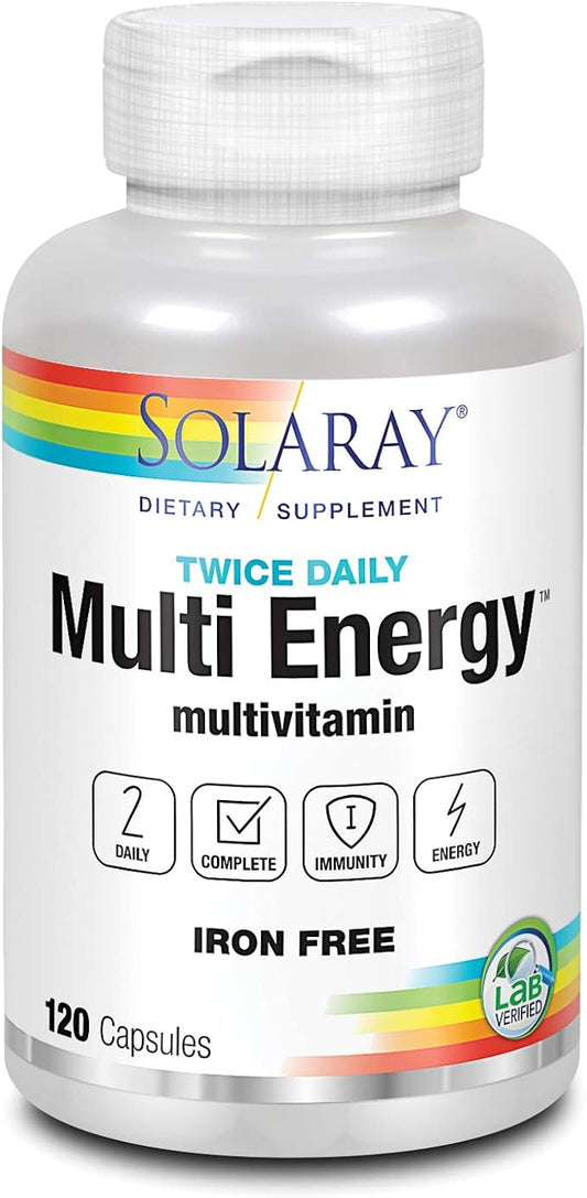 SOLARAY Multi Energy No Iron, Two 60ct (60 (60 Serv, 120 CT)