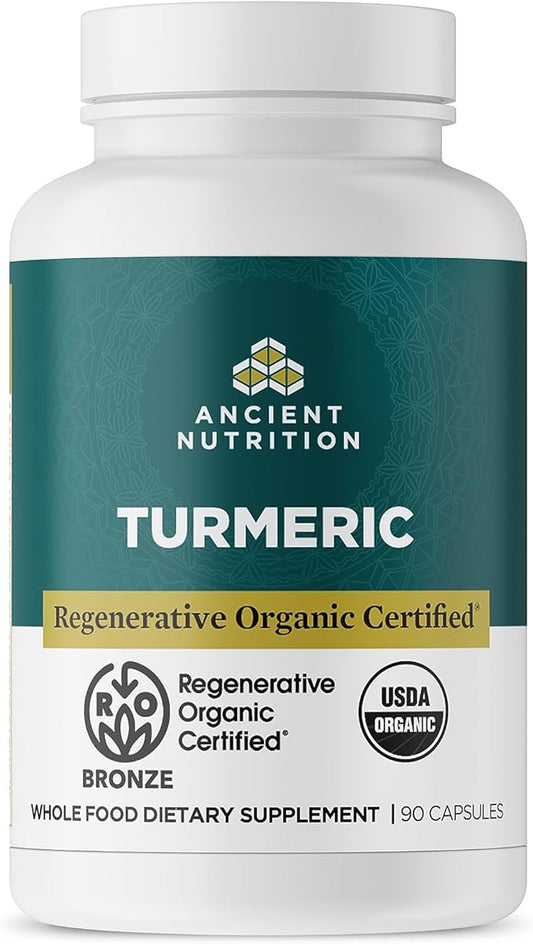 Ancient Nutrition Regenerative Organic Certified Turmeric 90 Count