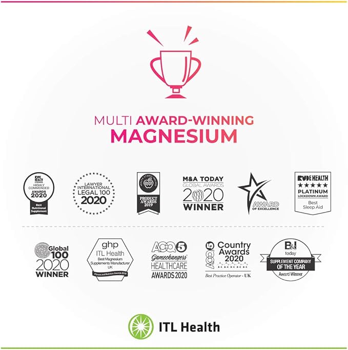 MAG365 Magnesium | ITL Health | B6, D3, D3, K2 K2 | 180g Powder