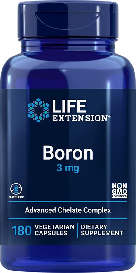 Life Extension Boron 3mg 180 Veg Caps 3 mg B2