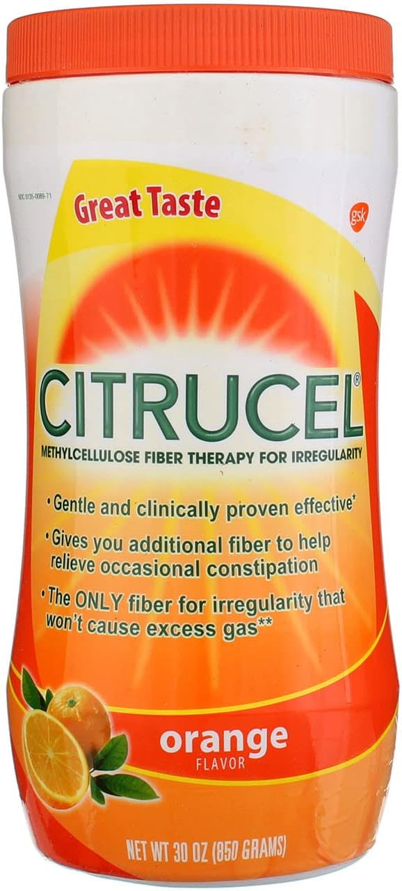 Citrucel Powder Orange Flavor Fiber Therapy 30 ounce 3)