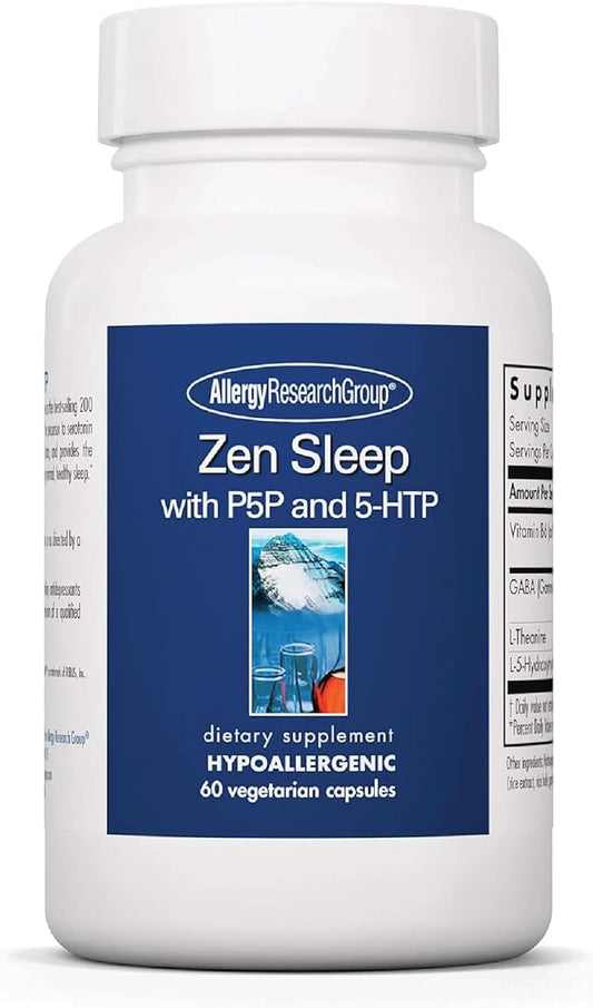 Allergy Research Group Zen Sleep Supplement P5P, 5-HTP, 5-HTP, GABA, 60 Count