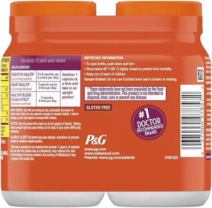 Metamucil Fiber Therapy for Regularity, Fiber 170 Count 2)