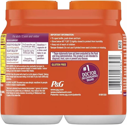 Metamucil Fiber Therapy for Regularity, Fiber 170 Count 2)