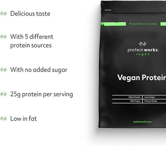 Vegan Protein Powder 100% Plant-Based 25g Protein 2.20 Pounds
