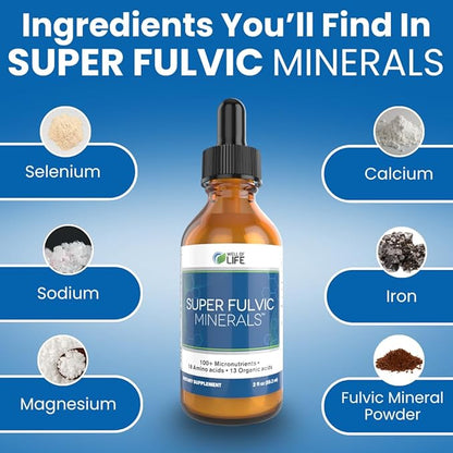 Super Fulvic Minerals: Herbal Detox 2 oz. 128 Servings.