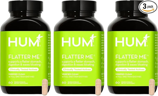 HUM Flatter Me Supplement for Daily Bloating 18 Full (90-Day Supply)