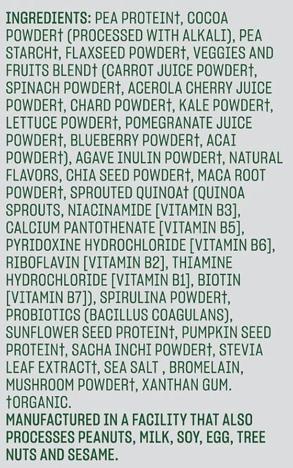 Vega Organic All-in-One Vegan Protein Powder, Chocolate 14.7 oz