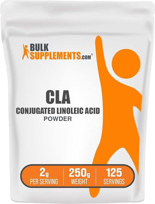 BulkSupplements.com Conjugated Linoleic Acid Powder - CLA Conjugated Linoleic Acid, CLA Supplements, CLA Powder - Gluten Free, 2000mg per Serving, 250g (8.8 oz) (Pack of 1)