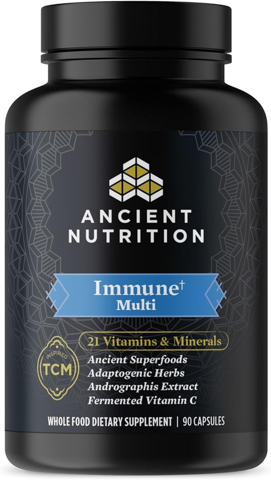 Ancient Nutrition Multivitamin for Immune Support, 21 Vitamins 90 Capsules