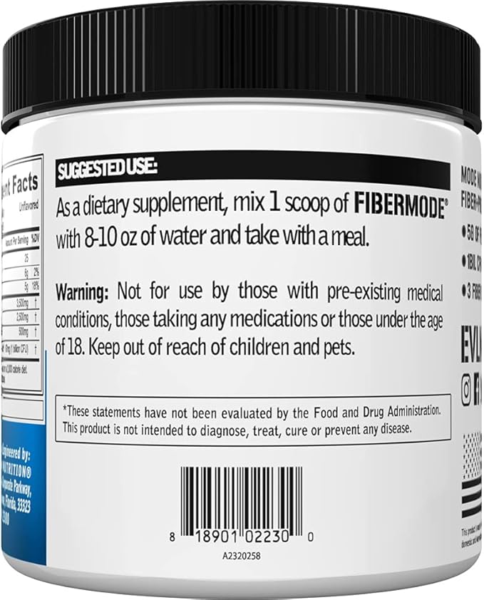 Evlution Nutrition FiberMode 1bil CFU 5g Fiber 30 Servings