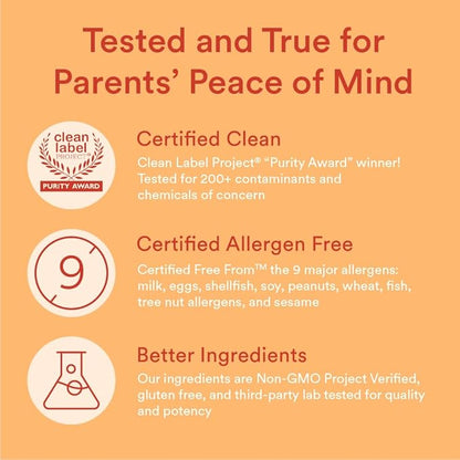 SmartyPants Organic Kids Multivitamin Gummies: Probiotics, 3 (ALA), D3, C, B12, B6, B6, Vitamin 120 Count (30 Day