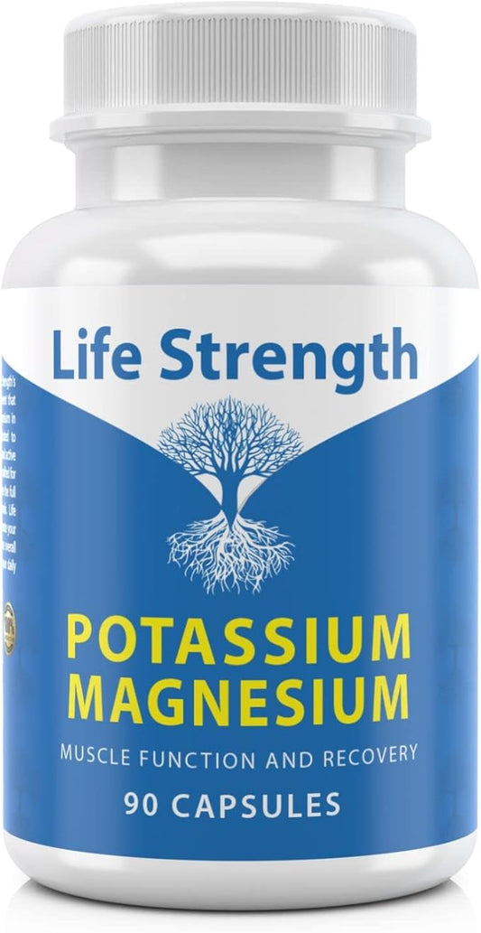 Life Strength Magnesium Potassium Complex Supplement 90 Capsules