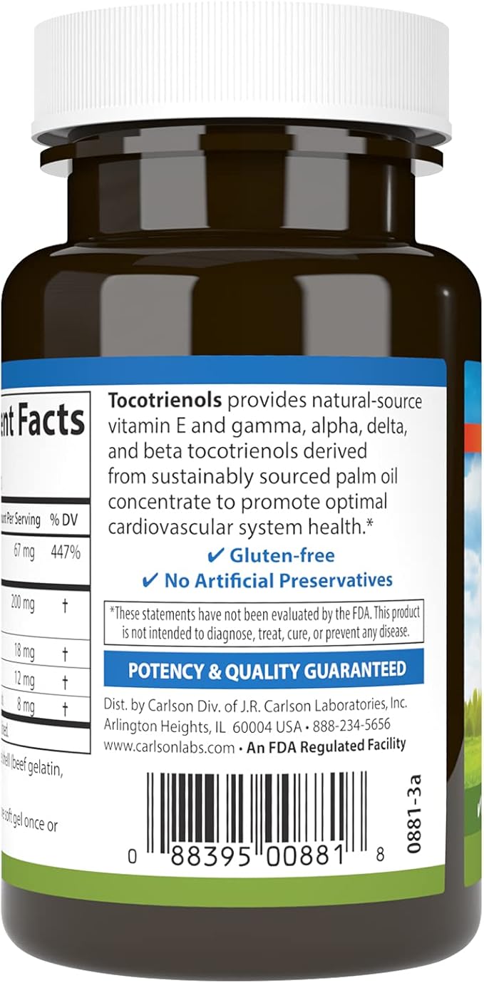 Carlson - Tocotrienols, 40 mg, 90 Softgels