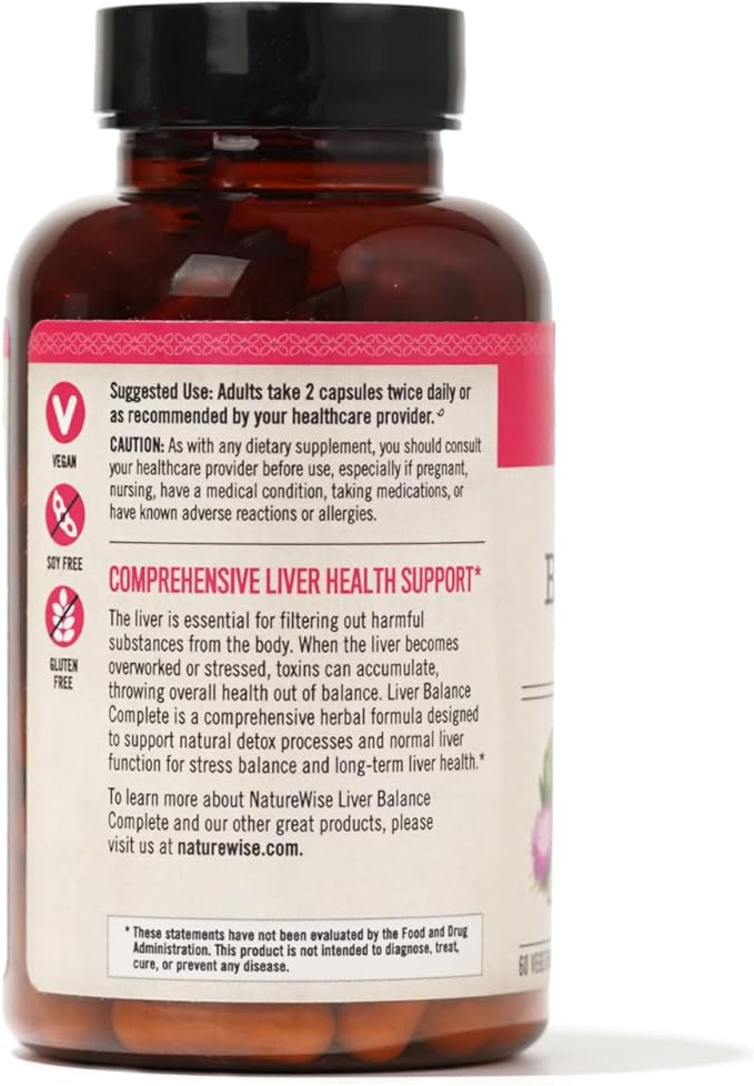 NatureWise Liver Detox Cleanse Supplement (30 (60 Veg