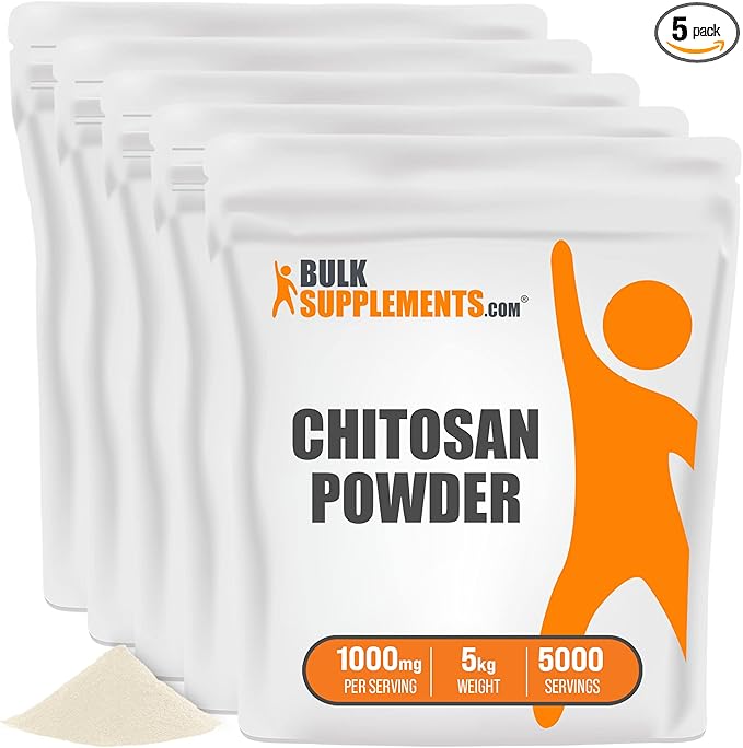 BulkSupplements.com Chitosan Powder 1000mg - 1000mg per 5000 Servings (5 Kilograms 11 lbs)