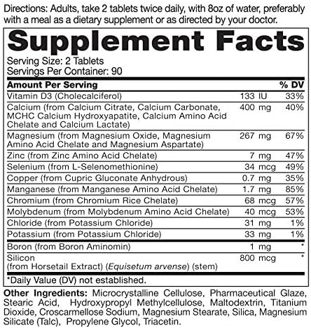 Roex Vitamins | The Ultimate Calcium Mineral Formula | Calcium | Hair, Skin and Nails | Tablets | 180 Count