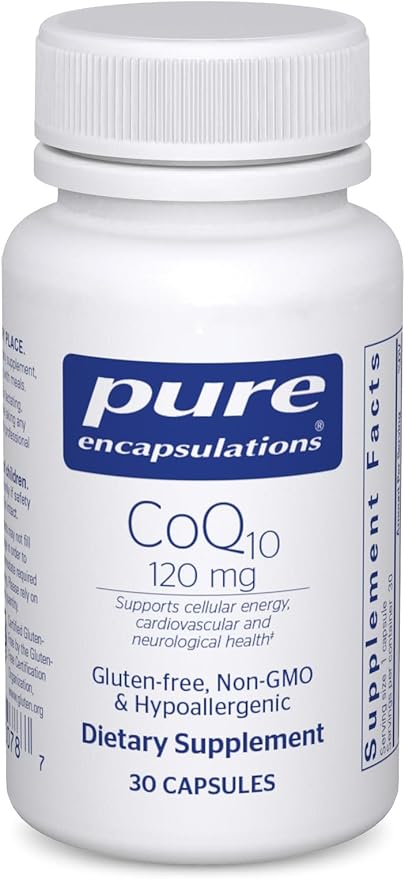 Pure Encapsulations CoQ10 120 mg Q10 Supplement 1-Month Supply