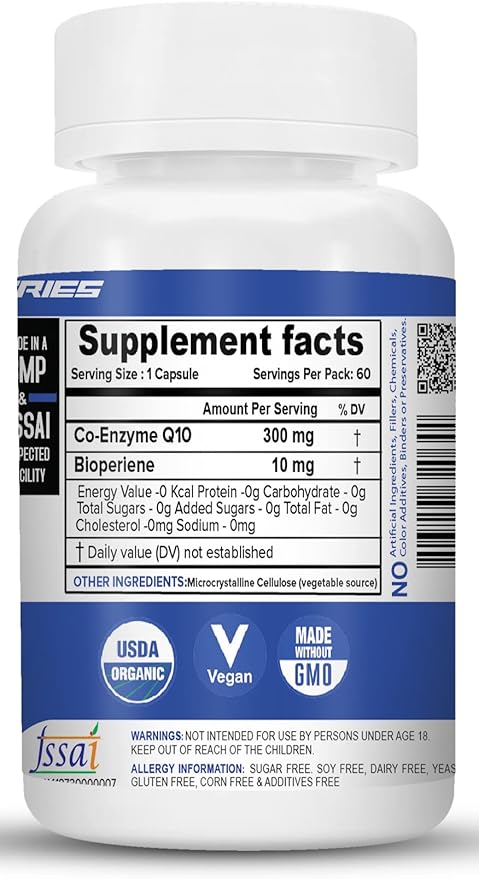 CoEnzyme Q10 (CoQ10) 300Mg 60-Capsules 60-Capsules