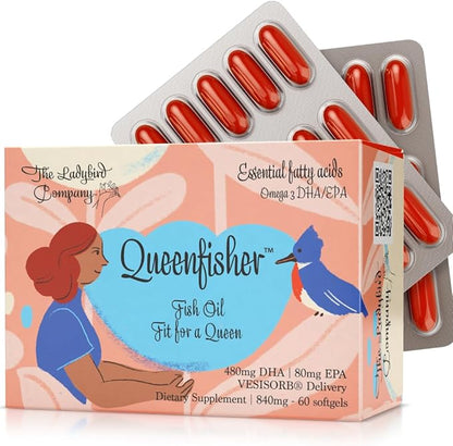 Queenfisher Omega 3 Fish Oil Supplements 3 Supplement 60 Softgels