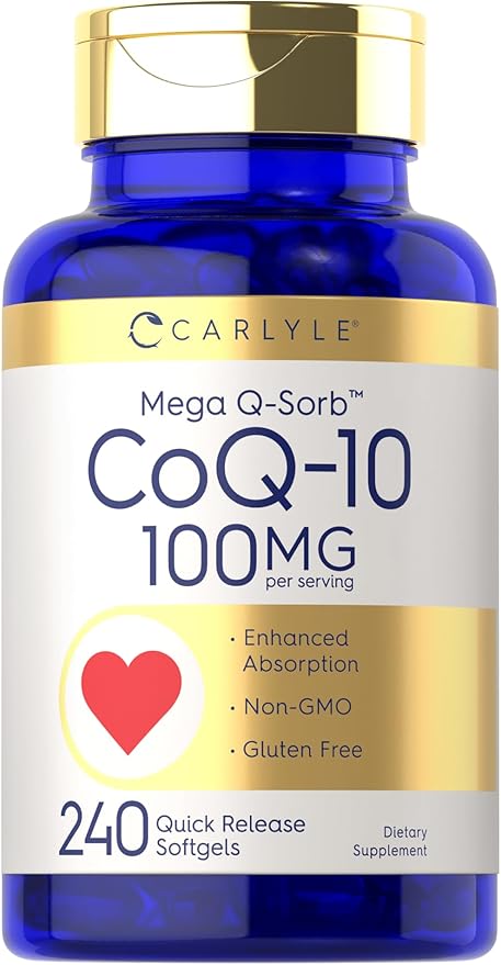 Carlyle CoQ10 100mg 240 Softgels Q-10 |