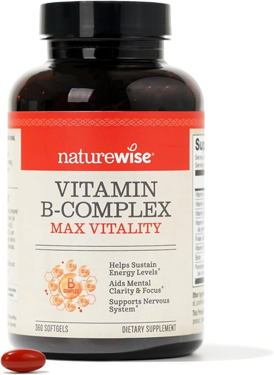 NatureWise Vitamin B Complex 360 Softgels 3 Fish 180ct for