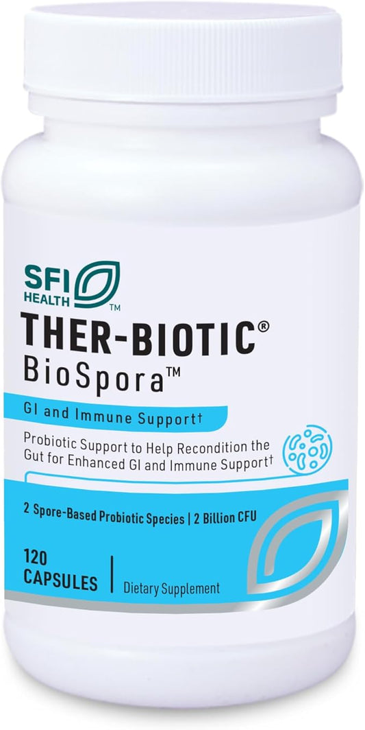 Klaire Labs Biospora Probiotic 2 Billion (120 Capsules)