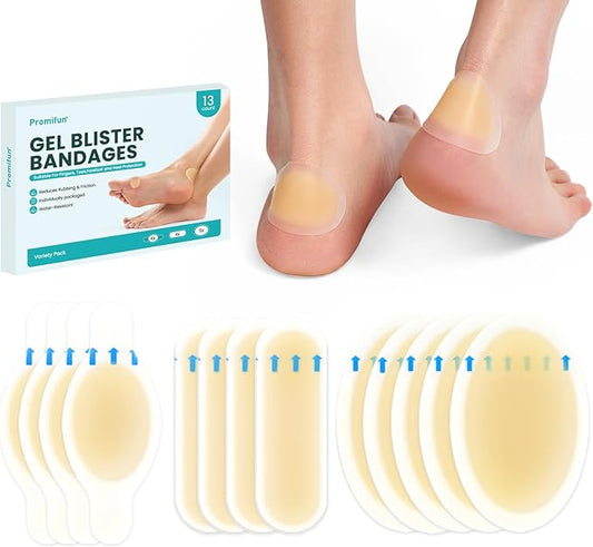 Hydrocolloid Gel Blister Bandages Pads (13ct, Variety