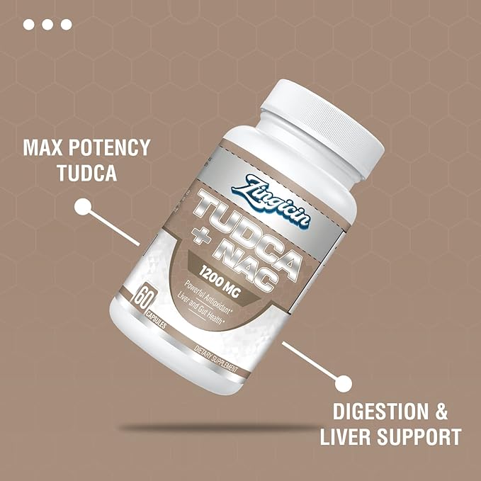 TUDCA with NAC Supplement 1200mg 600 Capsules,Powerful