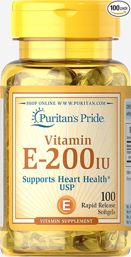 Puritan's Pride Vitamin E-200 IU-100 Softgels