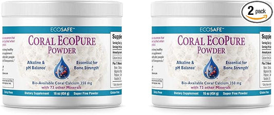 Ecopure Coral Calcium Powder with Trace Minerals - 16 Ounces