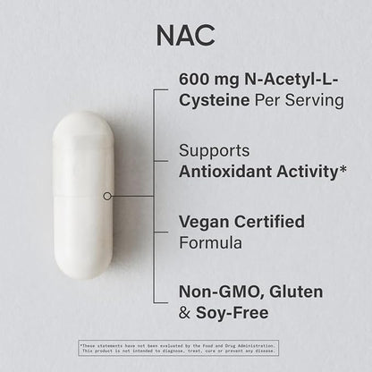 Sports Research N-Acetyl L-Cysteine (NAC) 600mg, 90 Veggie
