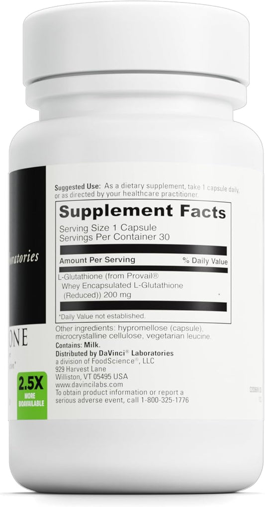 DAVINCI Labs Glutathione 30 Vegetarian