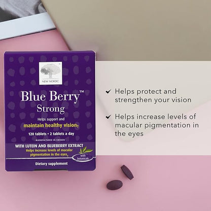 NEW NORDIC Blue Berry Strong 120 Tablets 1)