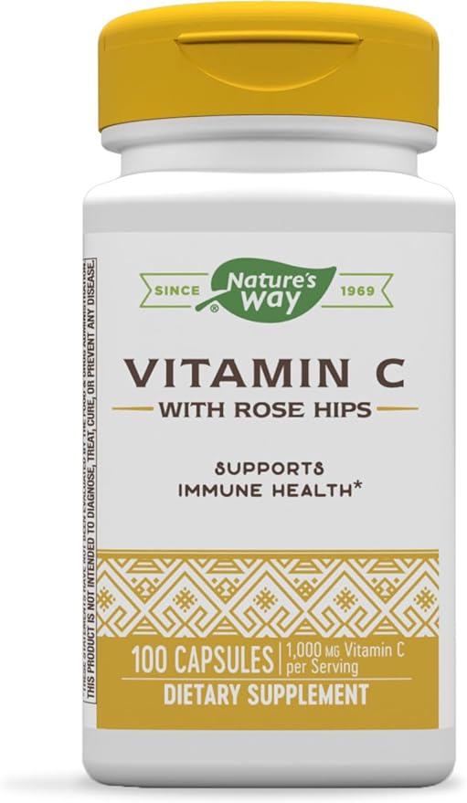 Nature's Way Vitamin C with Rose 1000 mg 100 Capsules