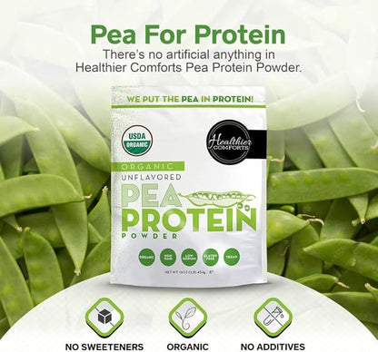 Pea Vegan Protein Powder w/Low Sodium 100% Plant 16oz