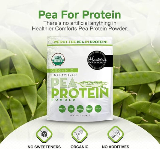 Pea Vegan Protein Powder w/Low Sodium 100% Plant 16oz