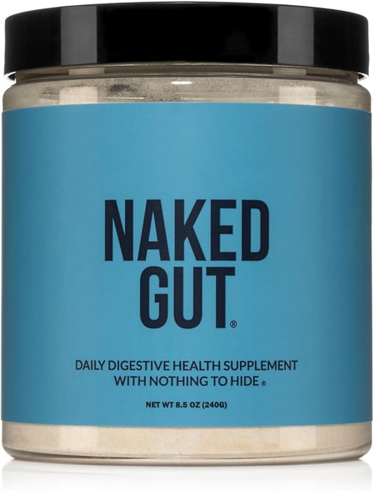Naked Gut - Daily Gut Health Supplement - Natural Gut Health Powder for Gut Cleanse, Digestive Support, GMO-Free, Soy-Free, Gluten-Free, Vegan and Hypoallergenic, 40 Servings
