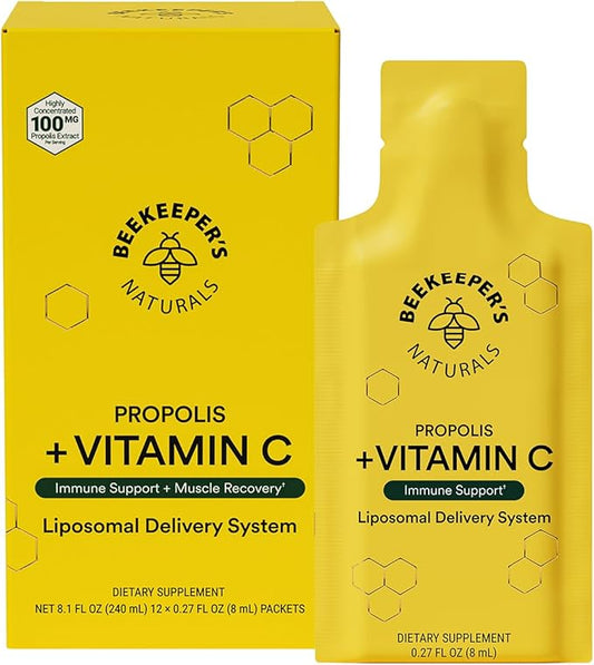 Propolis Liposomal Vitamin C by Beekeeper's 1000mg Vitamin 12 Ct