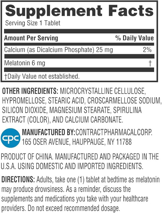 Earth's Splendor Melatonin 6 MG Bilayer 60 Count 2 Month